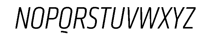 Klavika Condensed Light Italic Font UPPERCASE