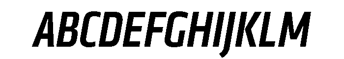Klavika Condensed Medium Italic Font UPPERCASE