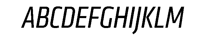 Klavika Condensed Regular Italic Font UPPERCASE