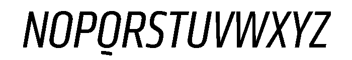 Klavika Condensed Regular Italic Font UPPERCASE