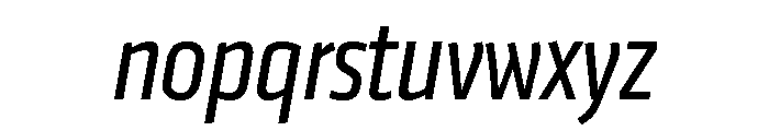 Klavika Condensed Regular Italic Font LOWERCASE