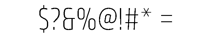 Klavika Extra Light Condensed Font OTHER CHARS