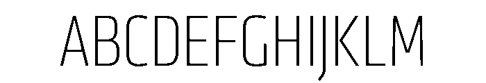 Klavika Extra Light Condensed Font UPPERCASE