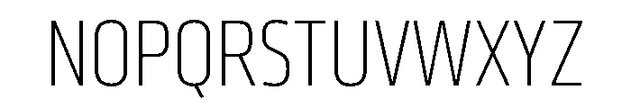 Klavika Extra Light Condensed Font UPPERCASE