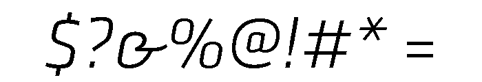 Klavika Light Italic Font OTHER CHARS