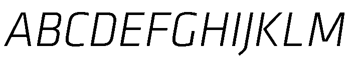 Klavika Light Italic Font UPPERCASE