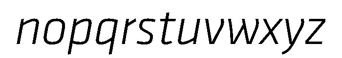 Klavika Light Italic Font LOWERCASE