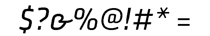 Klavika Regular Italic Font OTHER CHARS