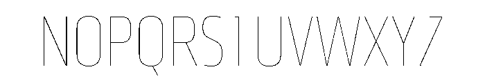 Klavika Thin Condensed Font UPPERCASE