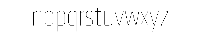 Klavika Thin Condensed Font LOWERCASE