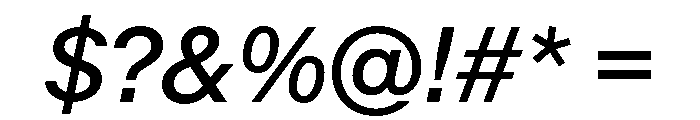 KMRMelangeGrotesk BkIt Font OTHER CHARS