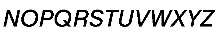 KMRMelangeGrotesk BkIt Font UPPERCASE