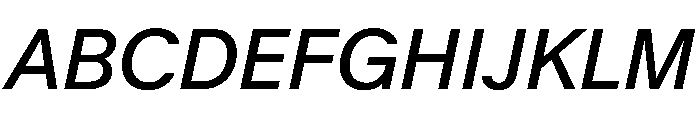 KMRMelangeGrotesk BookItalic Instance Font UPPERCASE