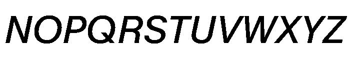 KMRMelangeGrotesk BookItalic Instance Font UPPERCASE