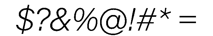 KMRMelangeGrotesk ExtraLightItalic Instance Font OTHER CHARS