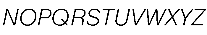 KMRMelangeGrotesk ExtraLightItalic Instance Font UPPERCASE