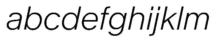 KMRMelangeGrotesk ExtraLightItalic Instance FONT