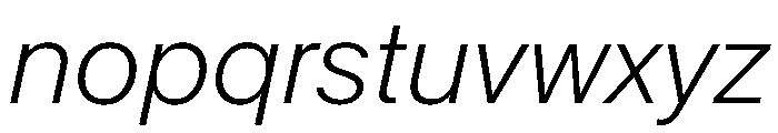 KMRMelangeGrotesk ExtraLightItalic Instance Font LOWERCASE