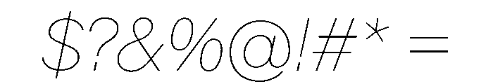 KMRMelangeGrotesk HairlineItalic Instance Font OTHER CHARS