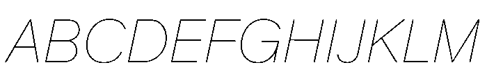 KMRMelangeGrotesk HairlineItalic Instance Font UPPERCASE