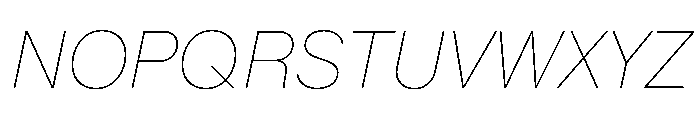 KMRMelangeGrotesk HairlineItalic Instance Font UPPERCASE
