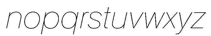 KMRMelangeGrotesk HairlineItalic Instance Font LOWERCASE