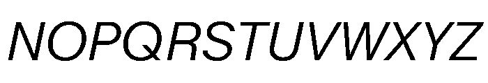 KMRMelangeGrotesk LightItalic Instance Font UPPERCASE