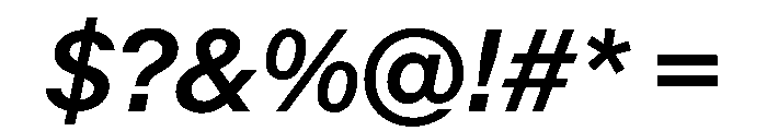 KMRMelangeGrotesk SemiBoldItalic Instance Font OTHER CHARS