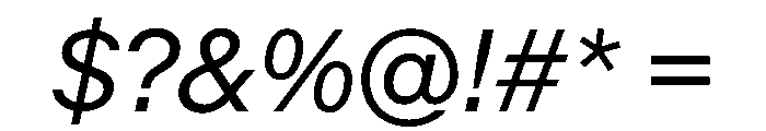 KMRMelangeGrotesk SemiLightItalic Instance Font OTHER CHARS