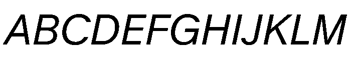 KMRMelangeGrotesk SemiLightItalic Instance Font UPPERCASE