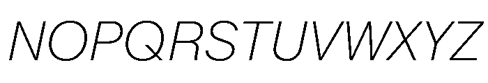 KMRMelangeGrotesk ThinItalic Instance Font UPPERCASE