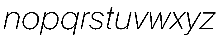 KMRMelangeGrotesk ThinItalic Instance Font LOWERCASE