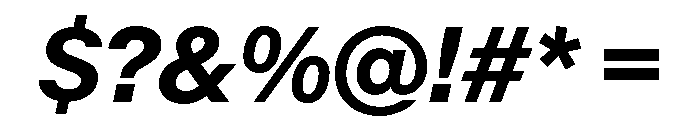 KMRMelangeGrotesk XBdIt Font OTHER CHARS