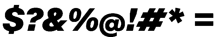 KMRWaldenburg BlackItalic Font OTHER CHARS