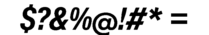 KMRWaldenburg CondensedBoldItalic Font OTHER CHARS
