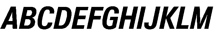KMRWaldenburg CondensedBoldItalic Font UPPERCASE