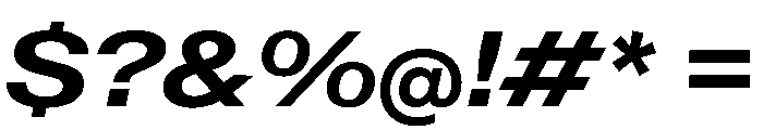 KMRWaldenburg ExtendedBoldItalic Font OTHER CHARS