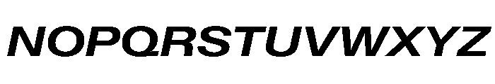 KMRWaldenburg ExtendedBoldItalic Font UPPERCASE