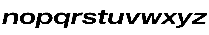 KMRWaldenburg ExtendedBoldItalic Font LOWERCASE
