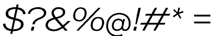KMRWaldenburg ExtendedLightItalic Font OTHER CHARS