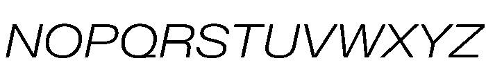 KMRWaldenburg ExtendedLightItalic Font UPPERCASE