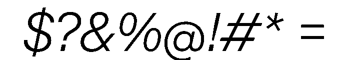 KMRWaldenburg LightItalic Font OTHER CHARS