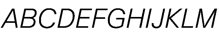 KMRWaldenburg LightItalic Font UPPERCASE