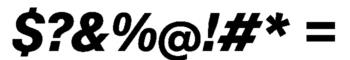 KMRWaldenburg SemiCondensedHeavyItalic Font OTHER CHARS