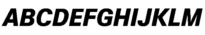 KMRWaldenburg SemiCondensedHeavyItalic Font UPPERCASE