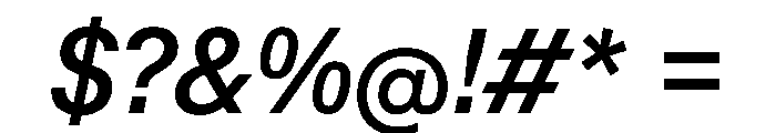 KMRWaldenburg SemiCondensedMediumItalic Font OTHER CHARS