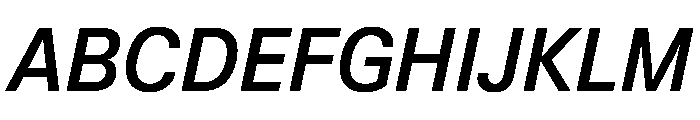 KMRWaldenburg SemiCondensedMediumItalic Font UPPERCASE