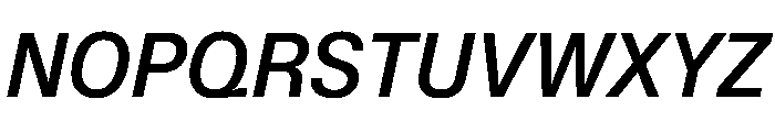 KMRWaldenburg SemiCondensedMediumItalic Font UPPERCASE