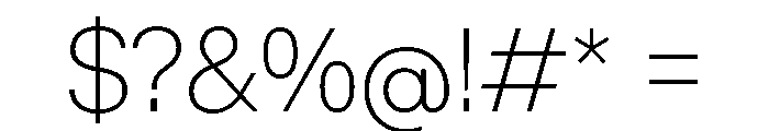 KMRWaldenburg Thin Font OTHER CHARS