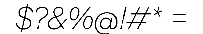KMRWaldenburg ThinItalic Font OTHER CHARS